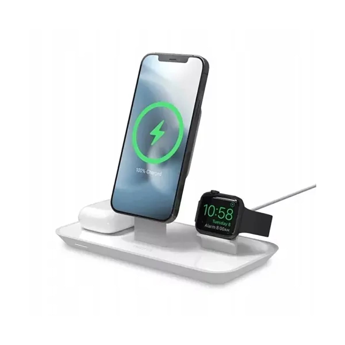 Mophie Snap+ Ładowarka bezprzewodowa 3w1 kompatybilna z MagSafe / 15W - Biała Mophie Snap+ Ładowarka bezprzewodowa 3w1 kompatybilna z MagSafe / 15W - Biała