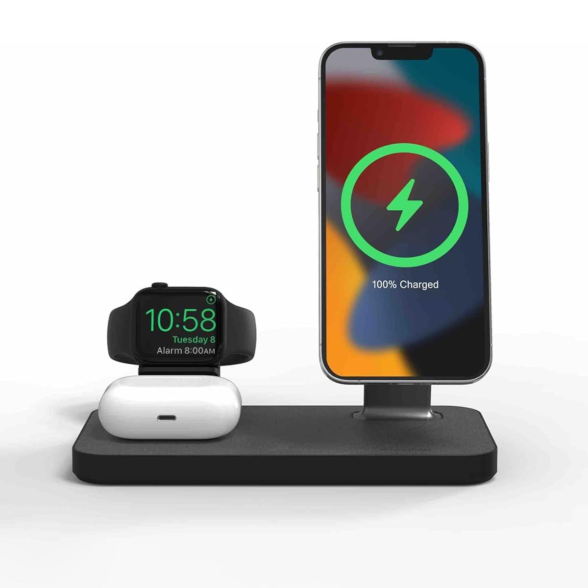 Mophie Snap+ Ładowarka bezprzewodowa 3w1 kompatybilna z MagSafe / 15W - Czarna Mophie Snap+ Ładowarka bezprzewodowa 3w1 kompatybilna z MagSafe / 15W - Czarna