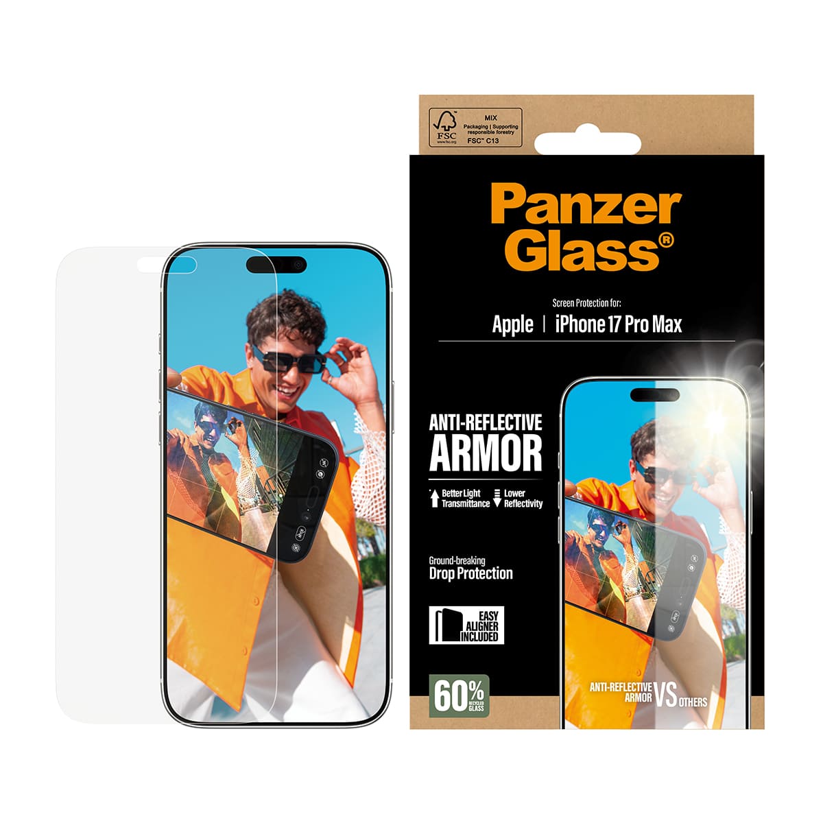 PanzerGlass Armor Anti-Reflective EasyAligner Szkło hartowane do iPhone 17 Pro Max PanzerGlass Armor Anti-Reflective EasyAligner Szkło hartowane do iPhone 17 Pro Max