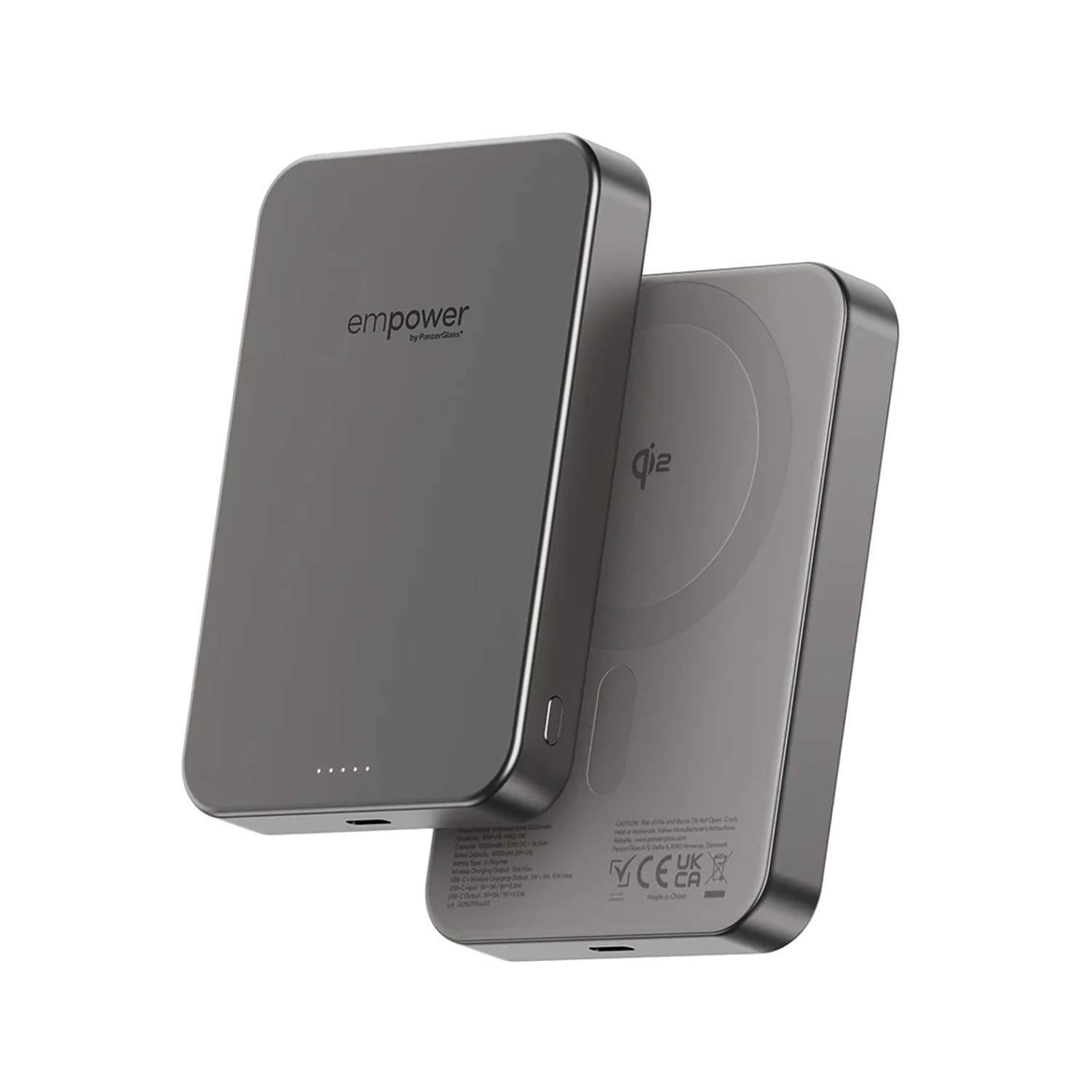 PanzerGlass Empower Powerbank magnetyczny 10000mAh kompatybilny z MagSafe - Tytanowy 