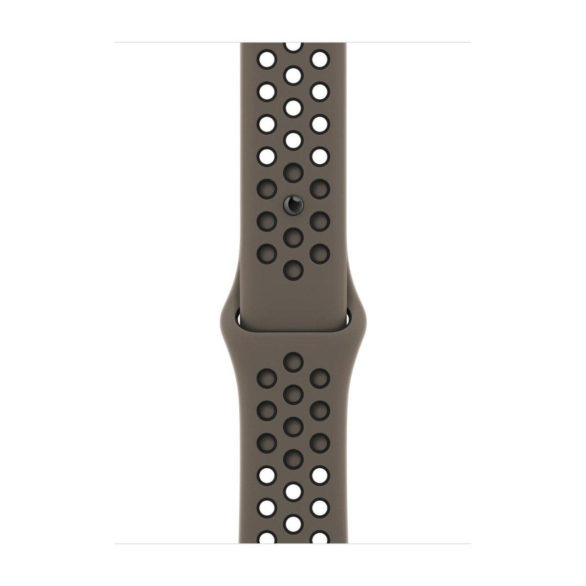 Pasek sportowy Nike w kolorze Olive Grey/czarnym do koperty 45 mm