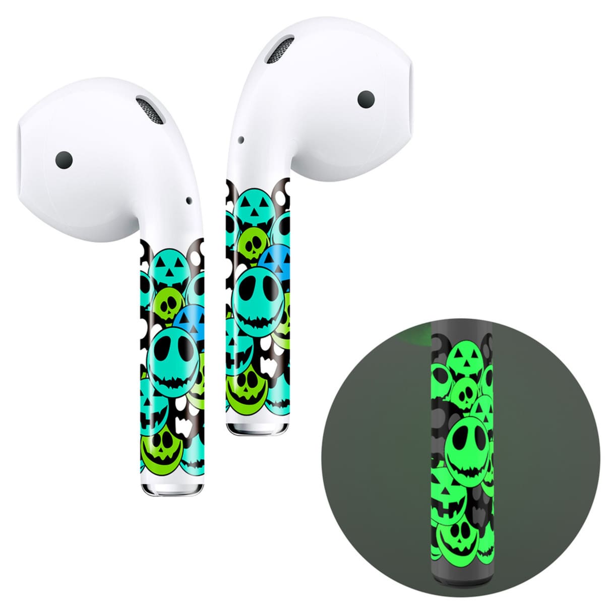 RockMax Art Skins Naklejki na AirPods 1/2 - Emoji Glow