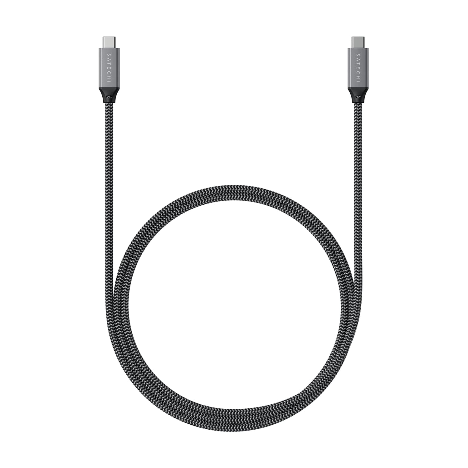Satechi Kabel USB-C - USB-C 100W / 40Gbps, 25 cm - Gwiezdna szarość (space gray)