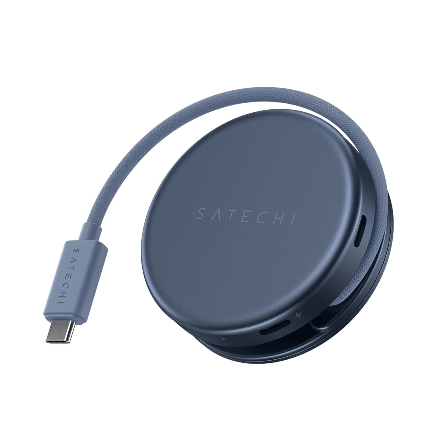 Satechi OntheGo Adapter do urządzeń mobilnych 5w1 (USB-C 5 Gbps / USB-A 5 Gbps / HDMI 4K / czytnik kart SD 104MB/s / USB-C PD passthrough 60W) - Indygo