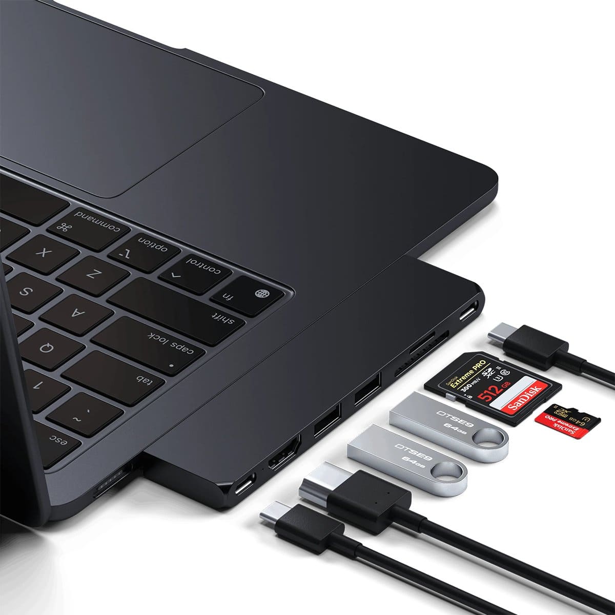 Satechi Pro Hub Slim Aluminiowy hub z podwójnym USB-C do MacBook USB 4 / HDMI / 2x USB-A / SD/microSD / USB-C - Północ Satechi Pro Hub Slim Aluminiowy hub z podwójnym USB-C do MacBook USB 4 / HDMI / 2x USB-A / SD/microSD / USB-C - Północ