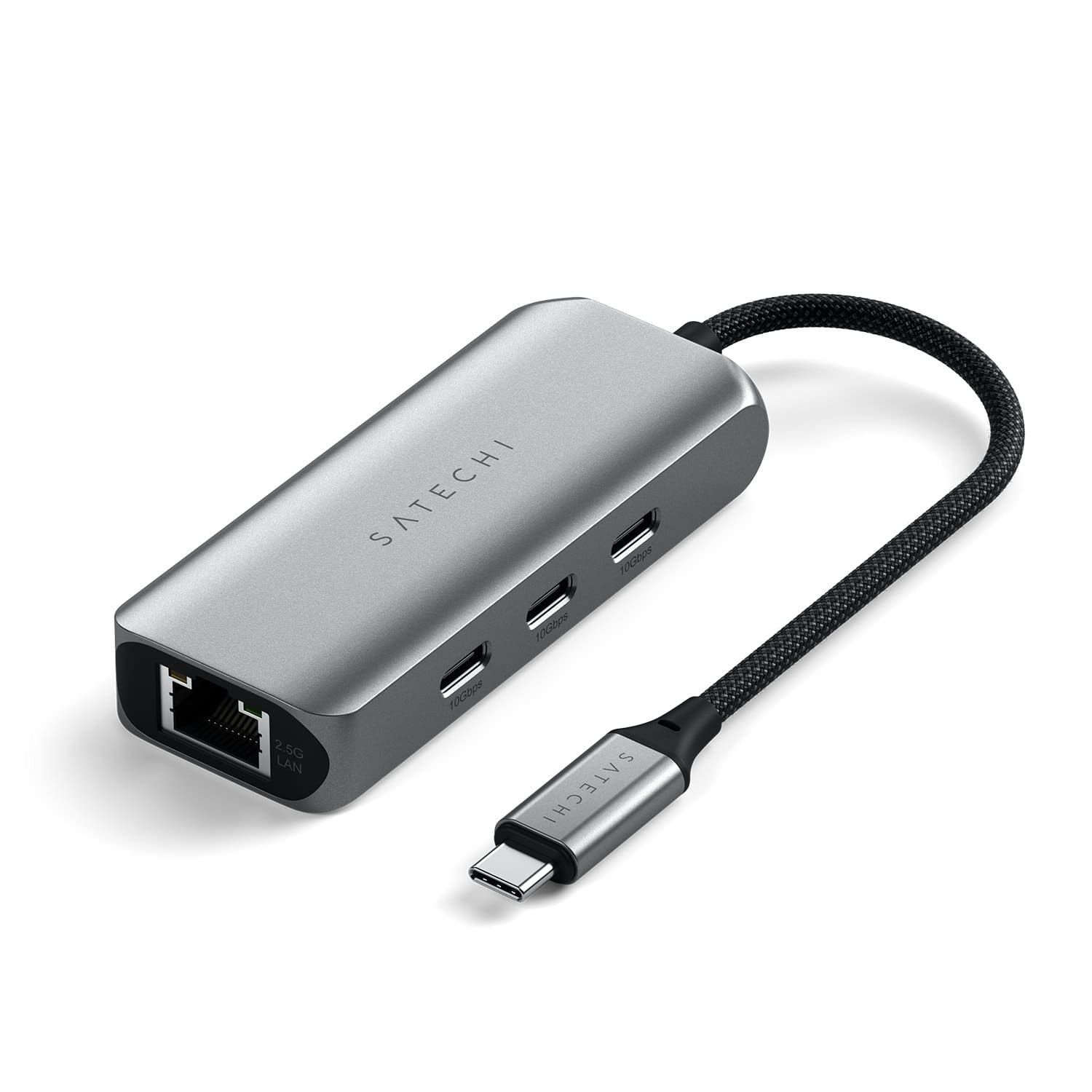 Satechi Slim Multiport Adapter 4K Aluminiowy adapter 4w1 do urządzeń mobilnych USB-C (USB-C / 4K HDMI / 2x USB-A) - Gwiezdna szarość