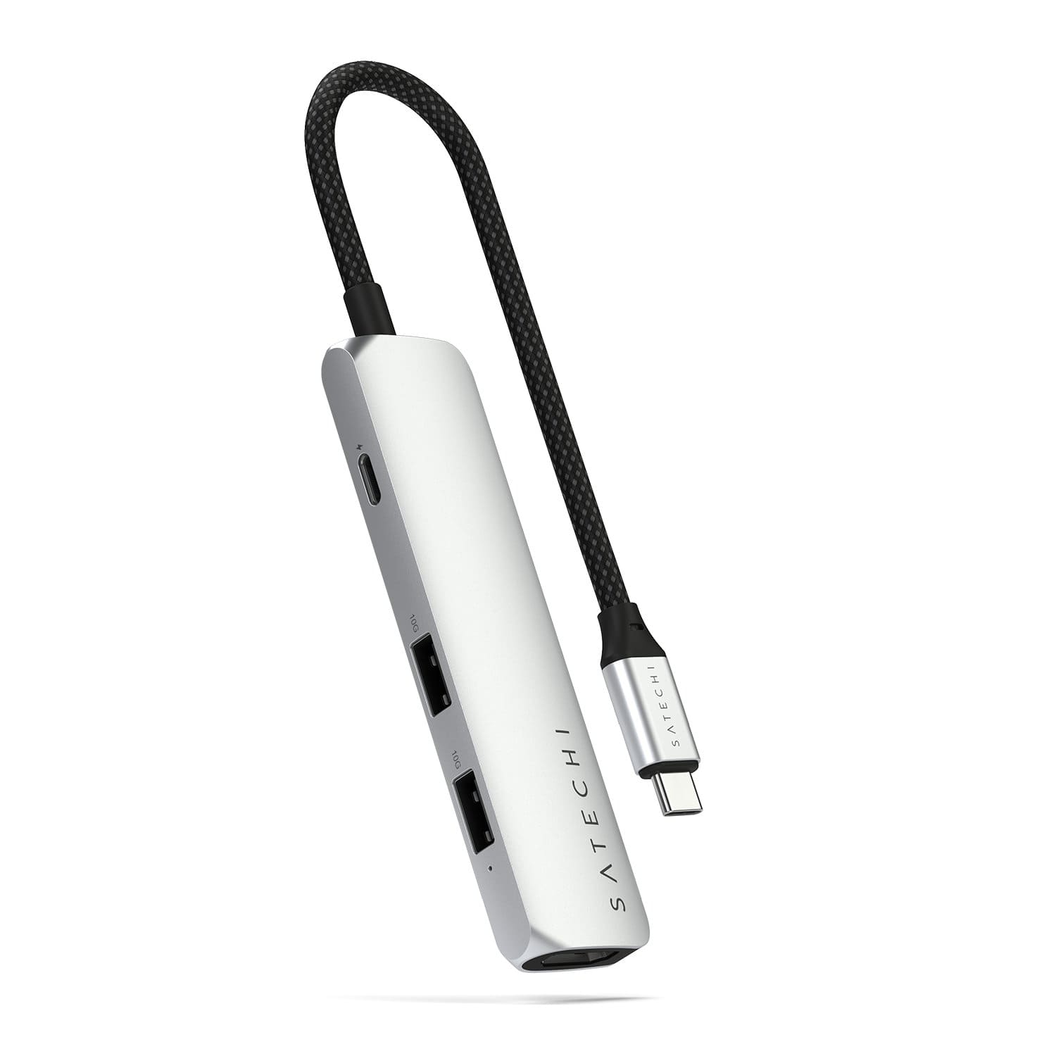 Satechi Slim Multiport Adapter 4K Aluminiowy adapter do urządzeń mobilnych USB-C 4w1 USB-C / 4K HDMI / 2x USB-A - Srebrny