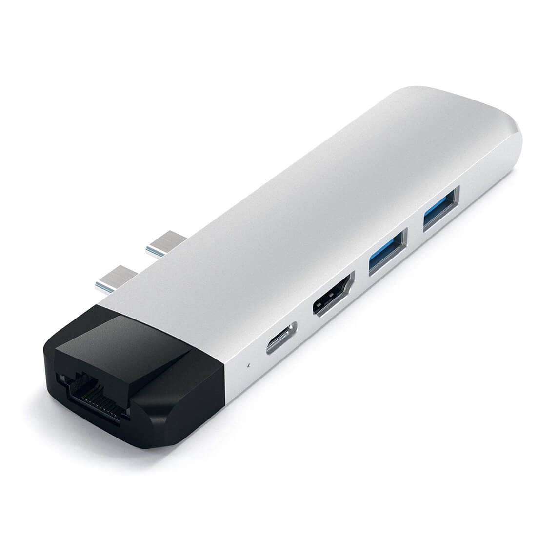 Satechi USB-C PRO HUB Ethernet - 2xUSB 3.0 / Ethernet / HDMI / USB-C / microSD / Silver (srebrny)