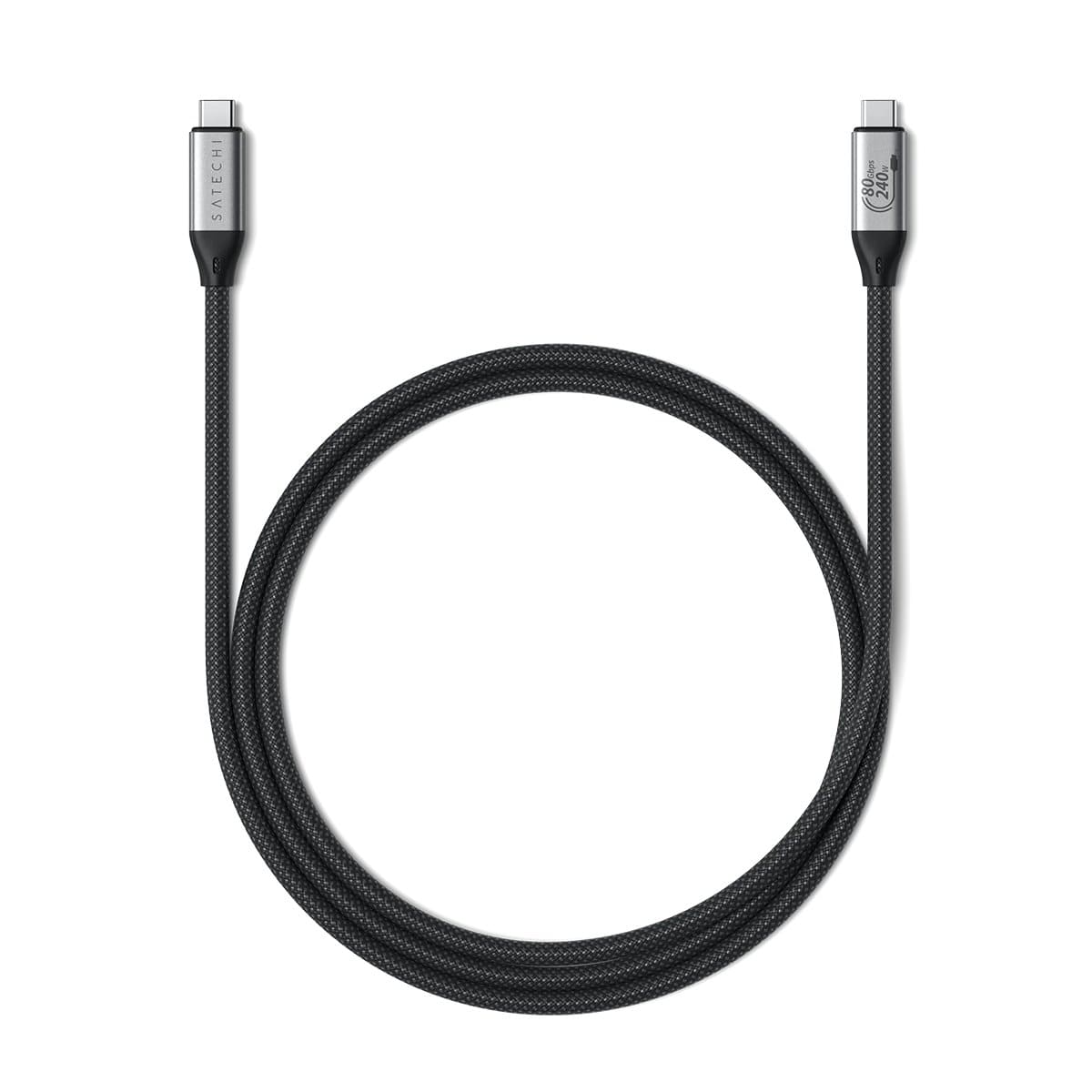 Satechi USB4 V2 Pro Kabel USB-C na USB-C / PD 240W / 120/80 Gbps / 8K-120 Hz / 8K-60 Hz lub 4K-144 Hz / 1,2 m - Gwiezdna szarość