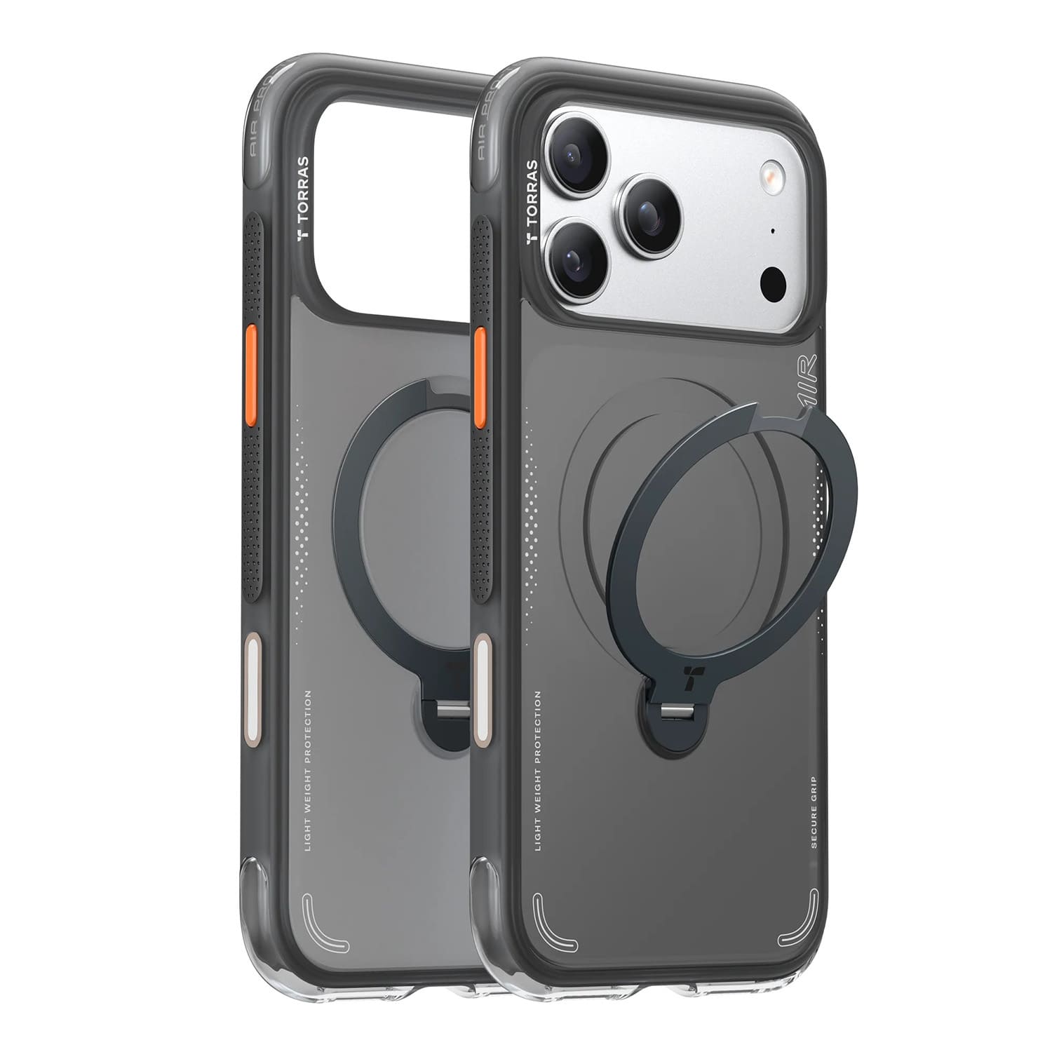 TORRAS Ostand Q3 Air Etui do iPhone 18 Pro / 17 Pro kompatybilne z MagSafe - Czarne