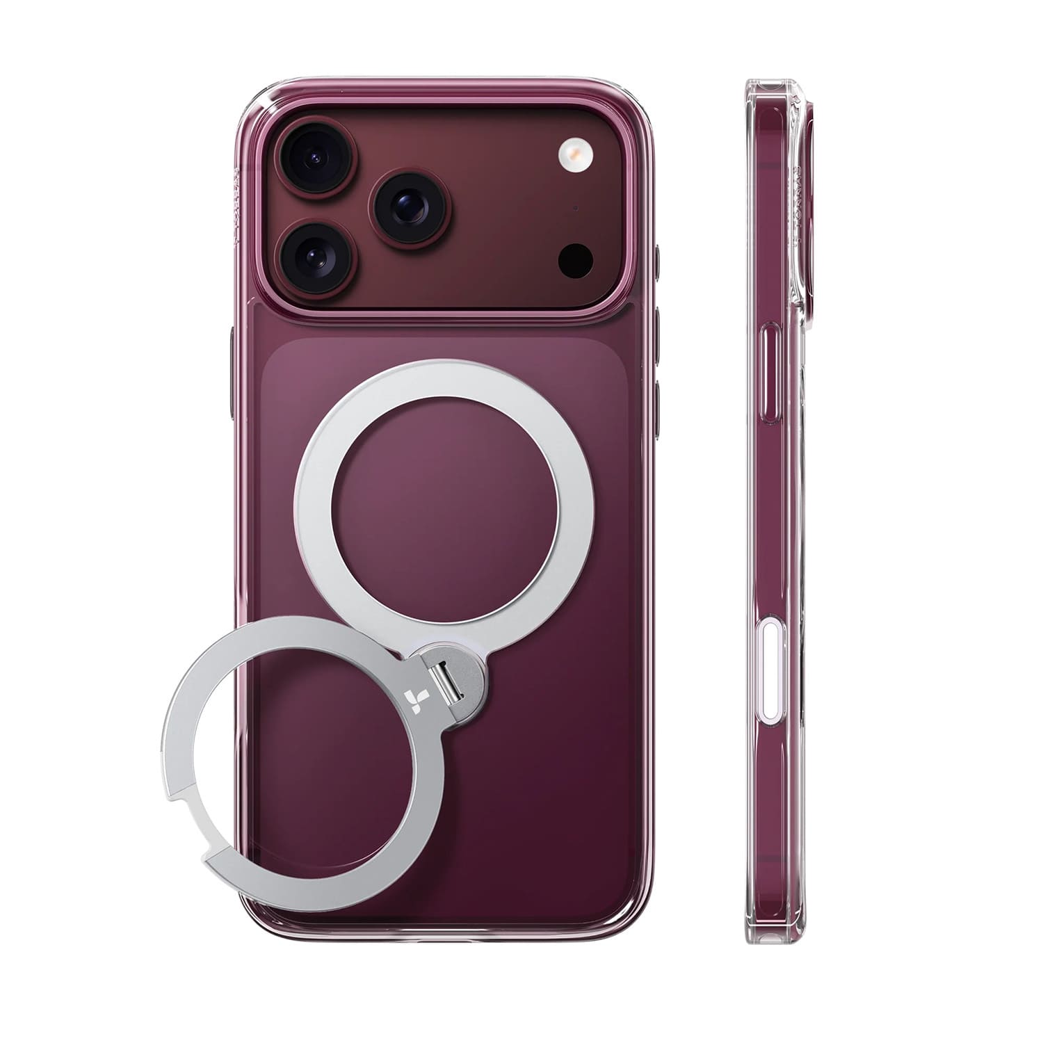 TORRAS Ostand Q3 Spin Etui do iPhone 18 Pro Max / 17 Pro Max kompatybilne z MagSafe - Przezroczyste