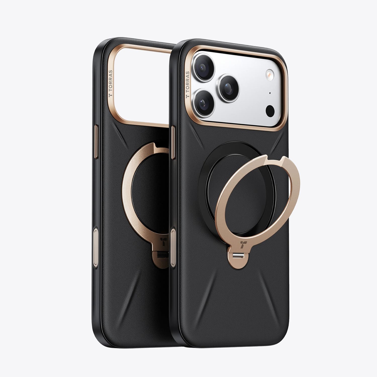 TORRAS Ostand Q3 VegSkin Etui do iPhone 18 Pro / 17 Pro kompatybilne z MagSafe - Czarne