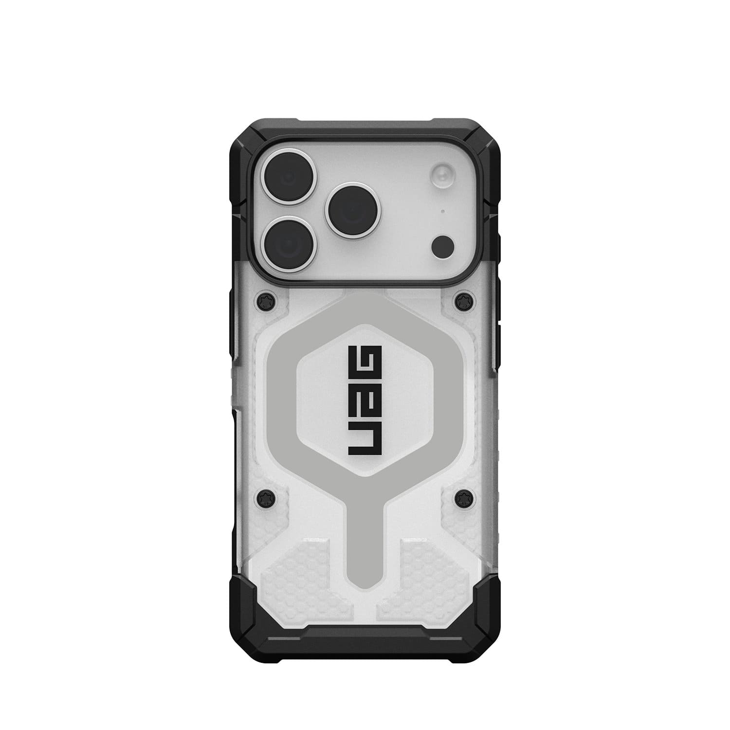 UAG Pathfinder Clear Etui do iPhone 17 Pro kompatybilne z MagSafe - Srebrne