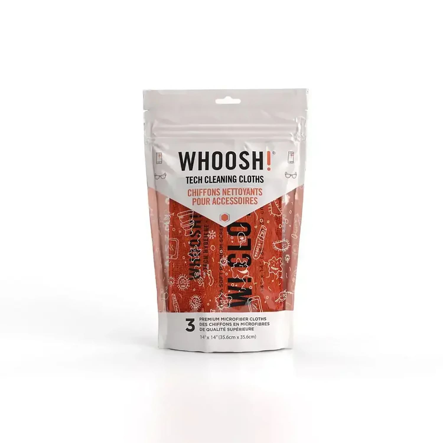 Whoosh 3XL Tech Cleaning Cloths Antybakteryjna ściereczka z mikrofibry (3szt.) Whoosh 3XL Tech Cleaning Cloths Antybakteryjna ściereczka z mikrofibry (3szt.)