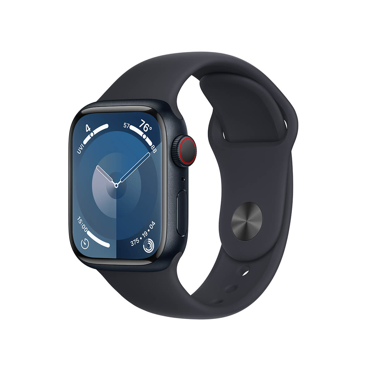 Apple Watch Series 9 GPS + Cellular Koperta 41mm z Aluminium w kolorze  Północy z Paskiem sportowym w kolorze Północy - rozmiar M/L