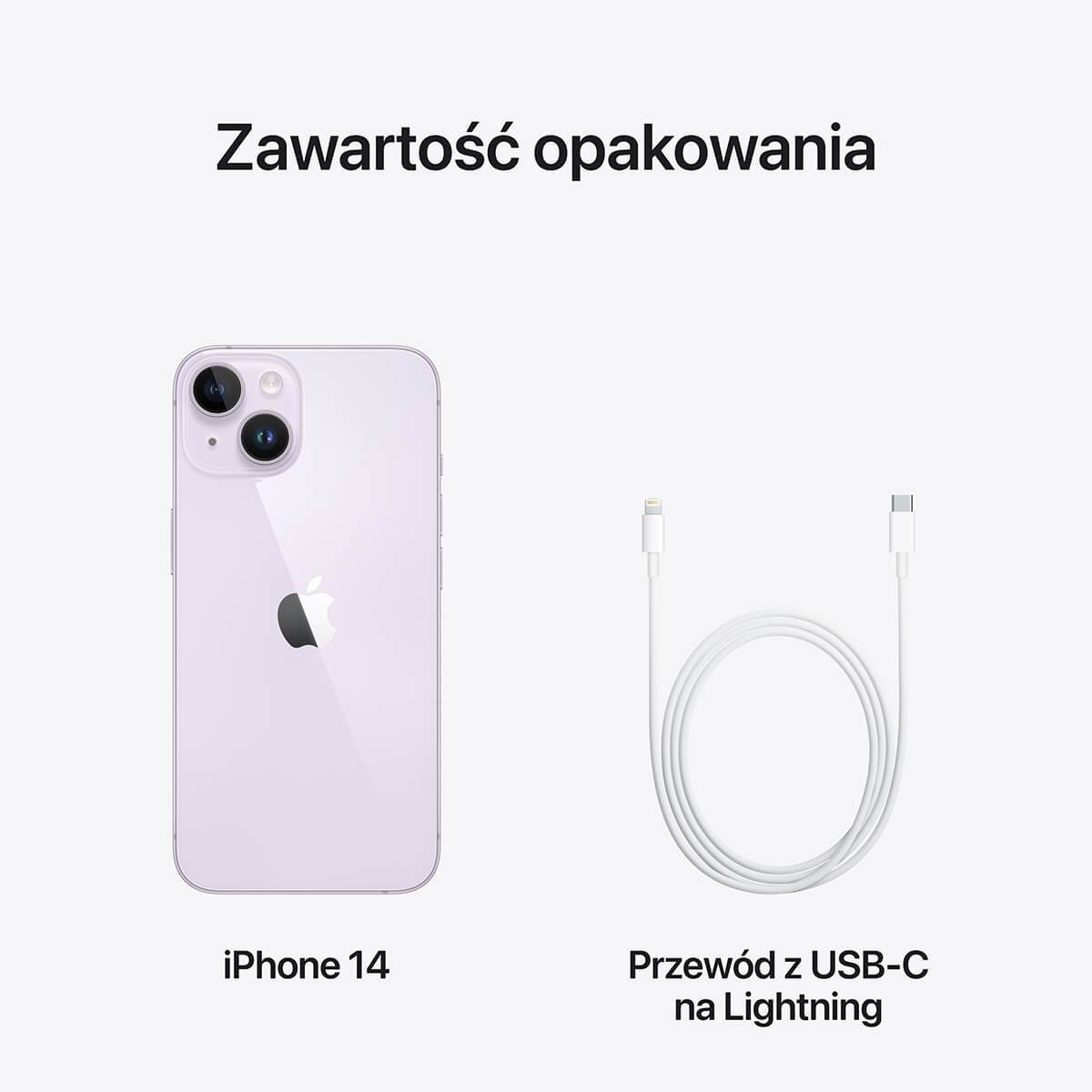 iPhone 14 Purple - zestaw