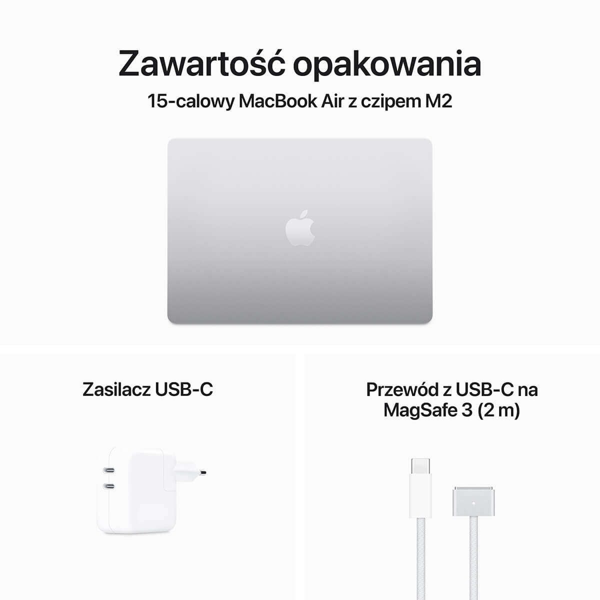 MacBook Air 15 cali M2 Zawartość opakowania