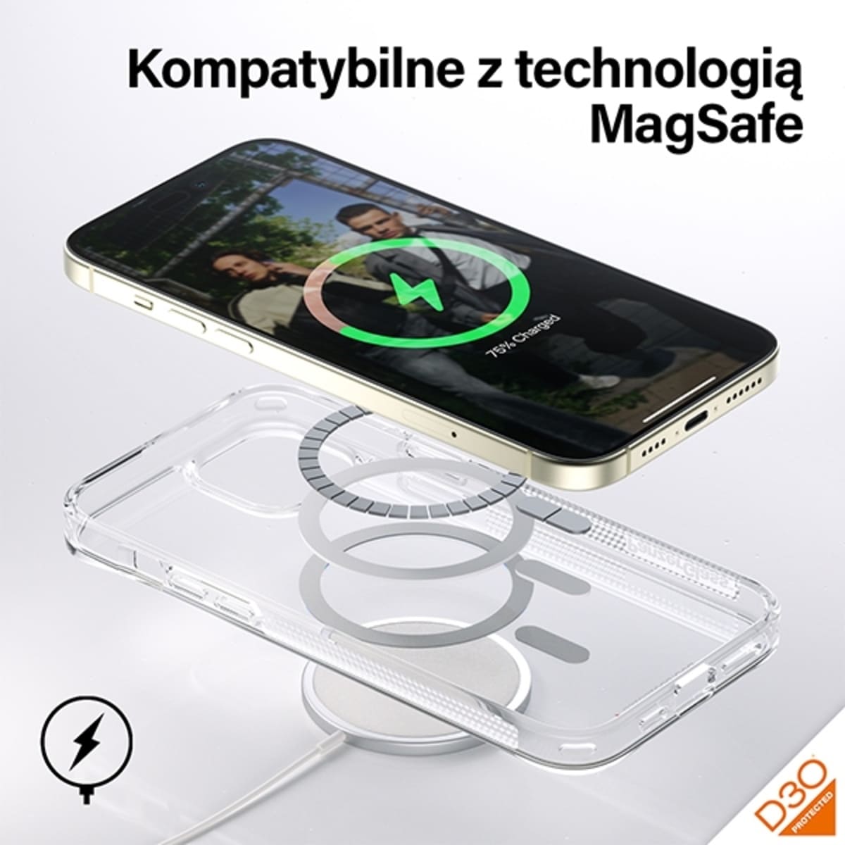 PanzerGlass HardCase D30 Etui do iPhone 15 Plus kompatybilne z MagSafe - Przezroczyste PanzerGlass HardCase D30 Etui do iPhone 15 Plus kompatybilne z MagSafe - Przezroczyste