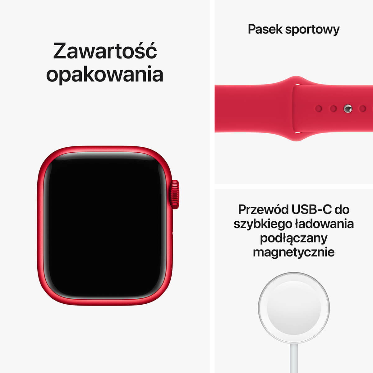 Apple Watch Series 8 - zawartość opakowania 