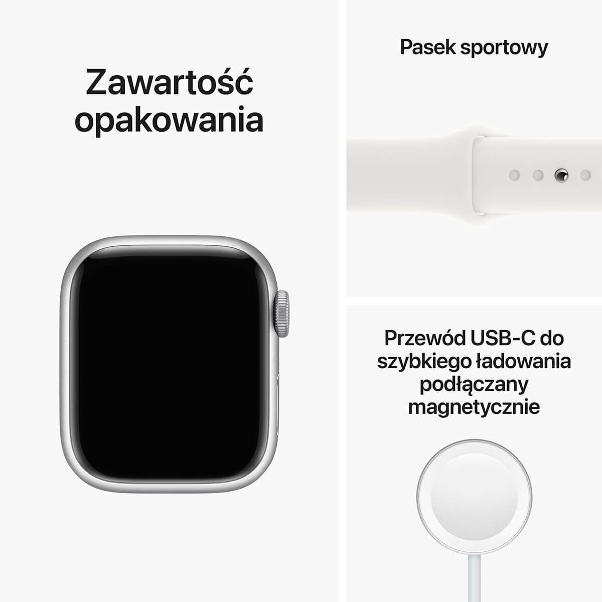 Apple Watch Series 8 - zawartość opakowania Apple Watch Series 8 - zawartość opakowania