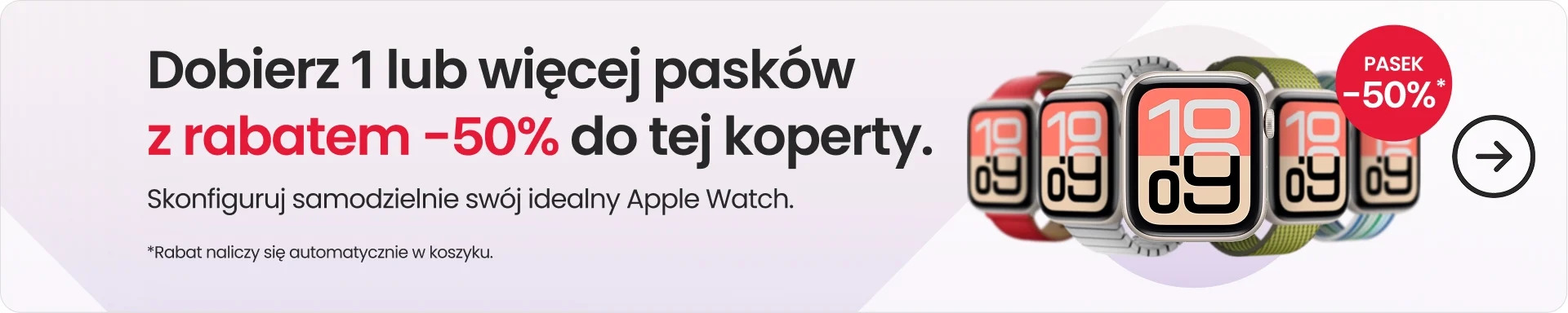 Pasek 50% taniej przy zakupie Apple Watch