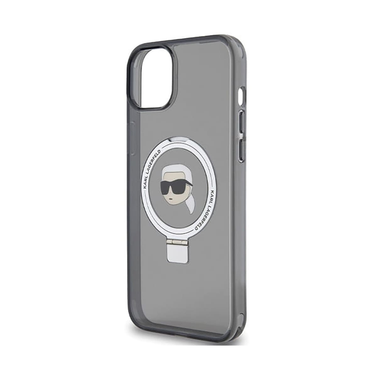 Karl Lagerfeld Ring Stand Karl Head Etui do iPhone 15 kompatybilne z MagSafe - Czarne Karl Lagerfeld Ring Stand Karl Head Etui do iPhone 15 kompatybilne z MagSafe - Czarne