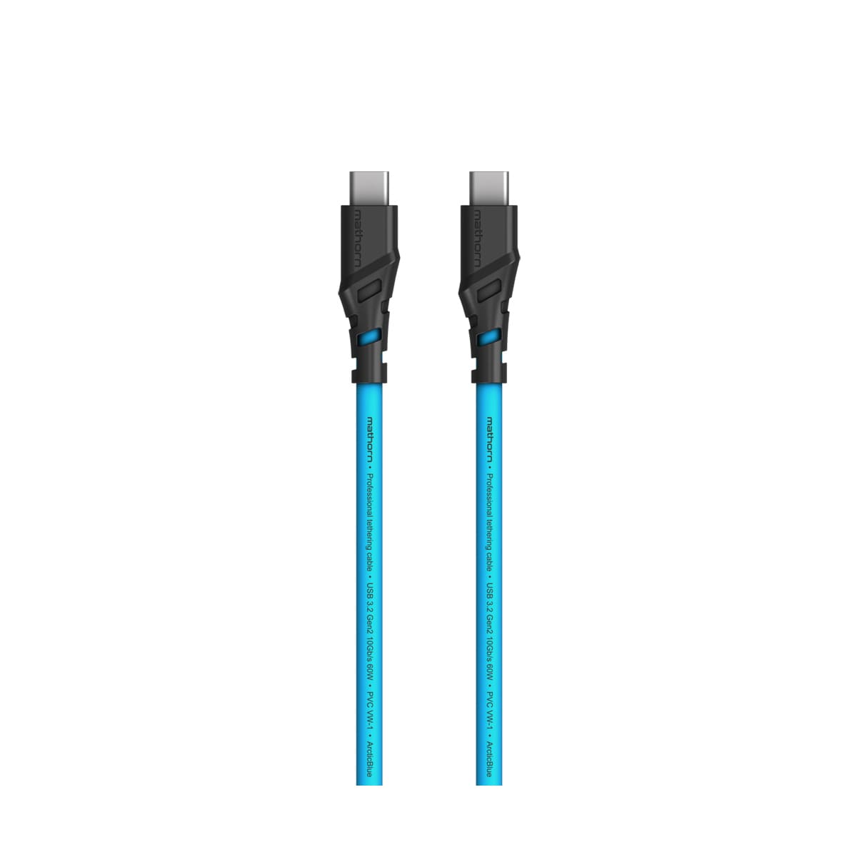 Mathorn MTC Kabel USB-C na USB-C / 10Gbps / 60W / 5m - Niebieski Mathorn MTC Kabel USB-C na USB-C / 10Gbps / 60W / 5m - Niebieski