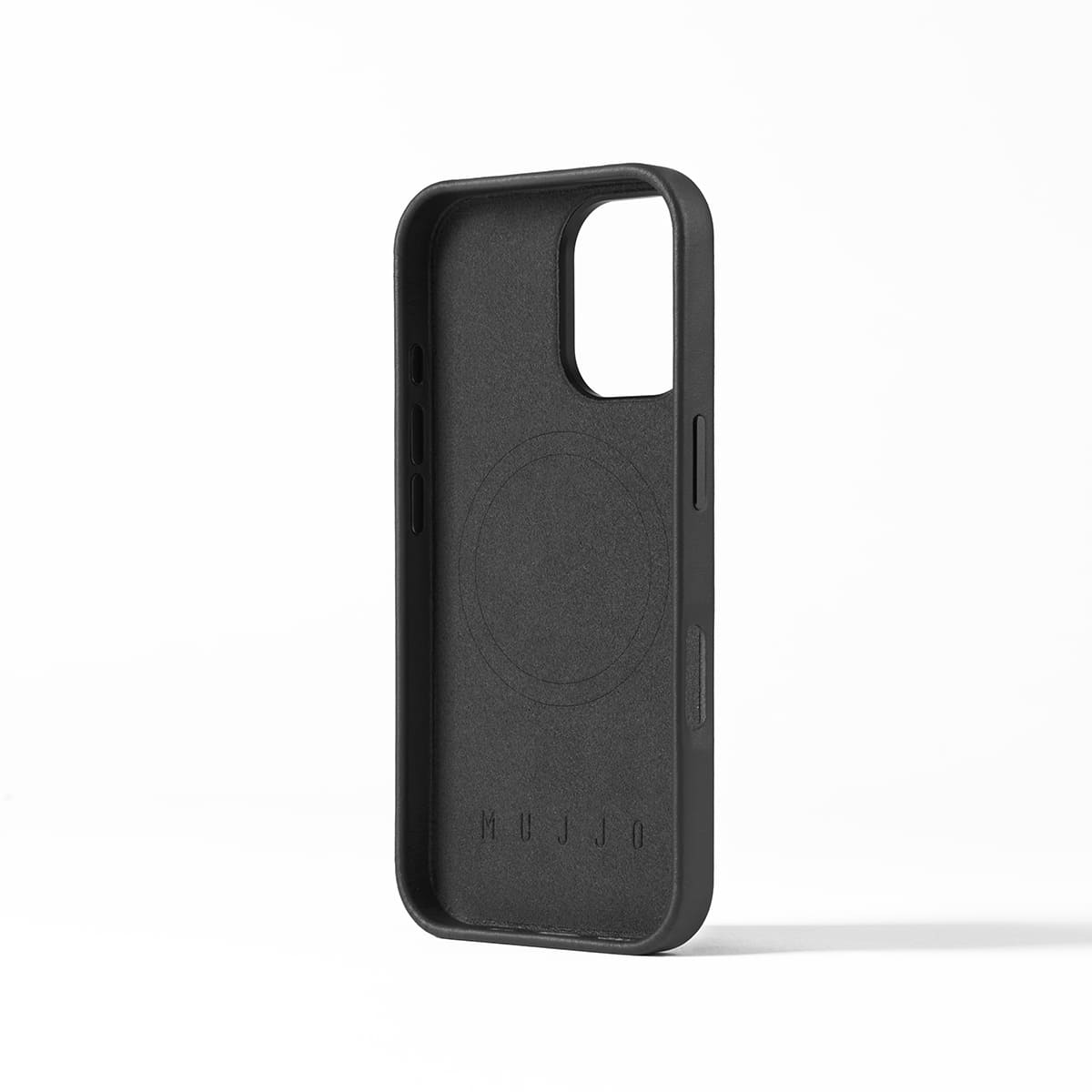 Mujjo Leather Case Etui skórzane do iPhone 16 kompatybilne z MagSafe - Czarne Mujjo Leather Case Etui skórzane do iPhone 16 kompatybilne z MagSafe - Czarne