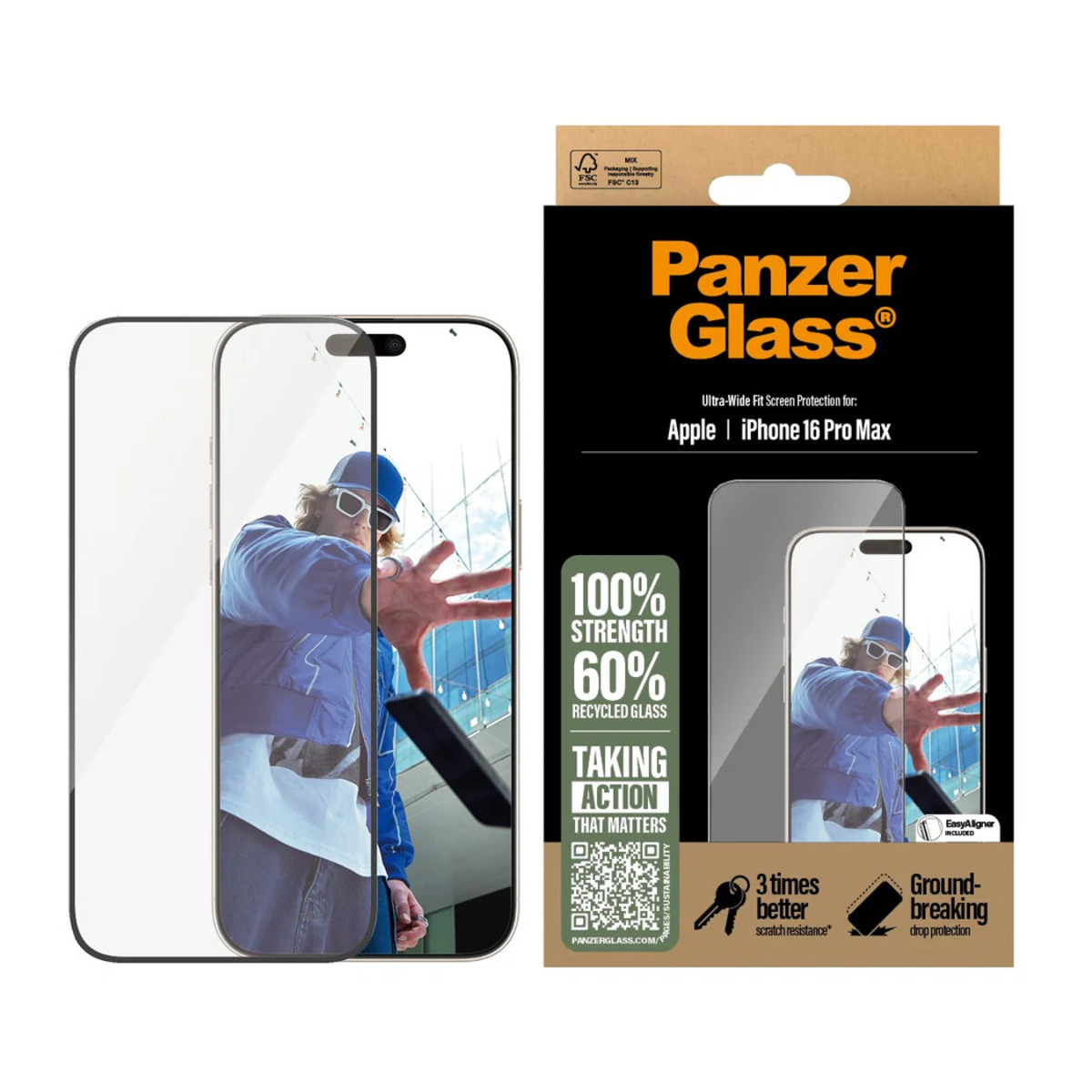 PanzerGlass Ultra-Wide Fit Szkło ochronne do iPhone 14 / 13 / 13 Pro - czarna ramka PanzerGlass Ultra-Wide Fit Szkło ochronne do iPhone 14 / 13 / 13 Pro - czarna ramka