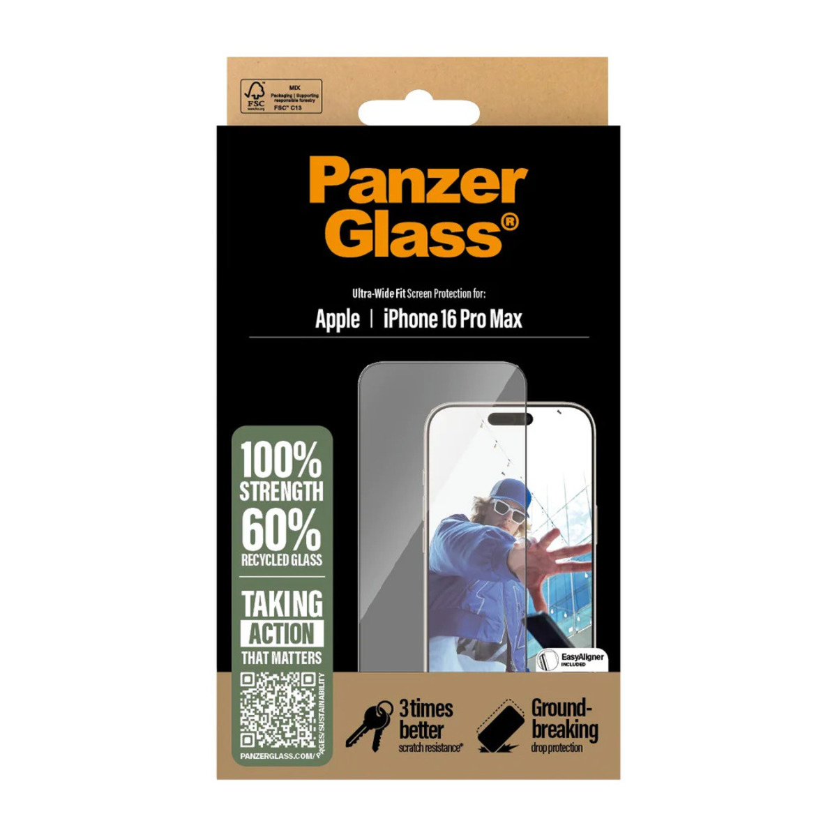 PanzerGlass Ultra-Wide Fit Szkło ochronne do iPhone 14 / 13 / 13 Pro - czarna ramka PanzerGlass Ultra-Wide Fit Szkło ochronne do iPhone 14 / 13 / 13 Pro - czarna ramka