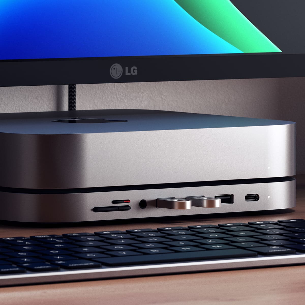 Satechi USB-C Aluminiowy stojak HUB do Mac Mini Gwiezdna szarość (Space Gray) Satechi USB-C Aluminiowy stojak HUB do Mac Mini Gwiezdna szarość (Space Gray)