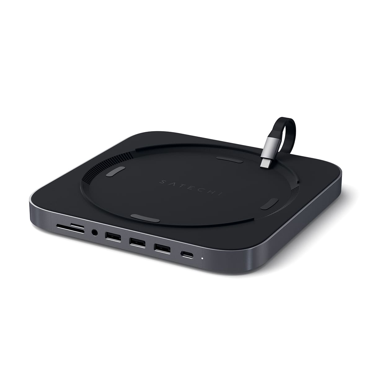 Satechi USB-C Aluminiowy stojak HUB do Mac Mini Gwiezdna szarość (Space Gray) Satechi USB-C Aluminiowy stojak HUB do Mac Mini Gwiezdna szarość (Space Gray)