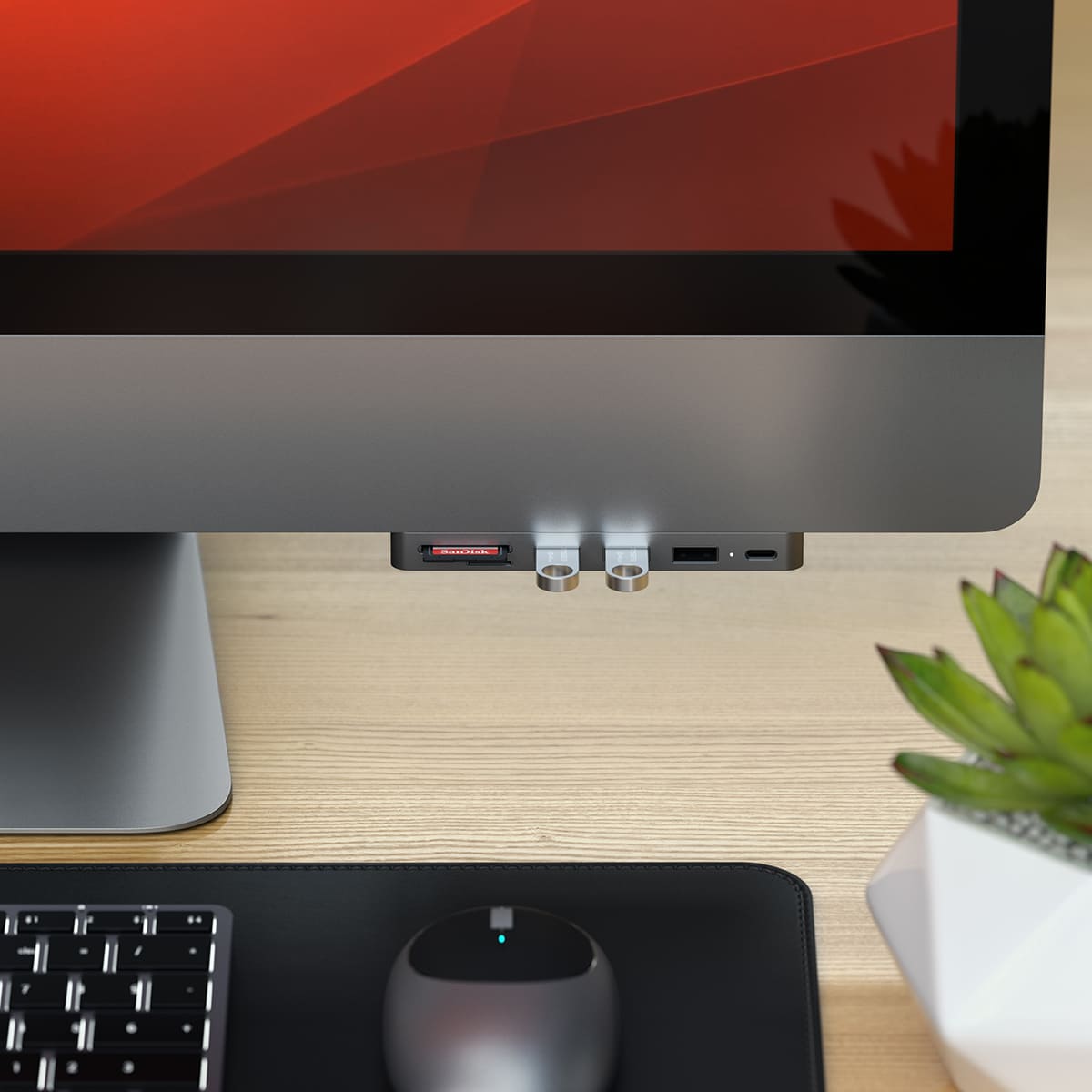 Satechi USB-C Clamp Pro HUB do iMac Gwiezdna szarość (Space Gray) Satechi USB-C Clamp Pro HUB do iMac Gwiezdna szarość (Space Gray)