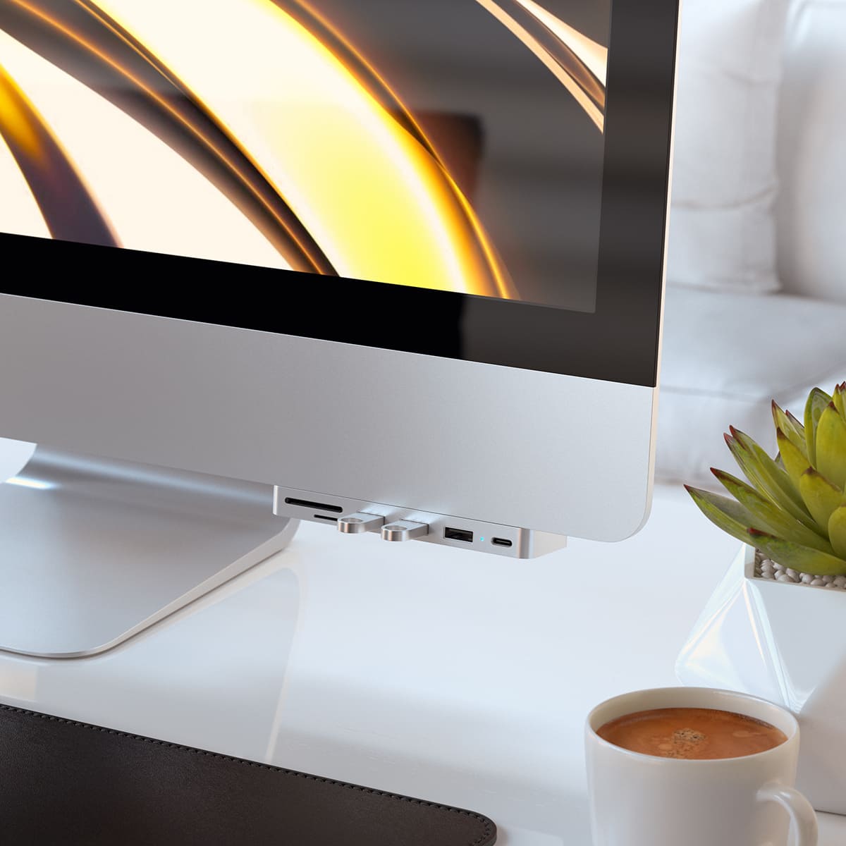 Satechi USB-C Clamp Pro HUB do iMac Srebrny (Silver) Satechi USB-C Clamp Pro HUB do iMac Srebrny (Silver)