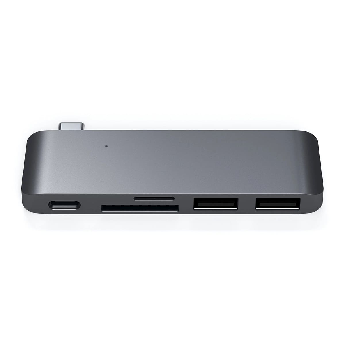 Satechi USB-C Pass Through HUB 2xUSB 3.0 / USB-C (PD) / SD / microSD / Gwiezdna szarość (Space Gray) Satechi USB-C Pass Through HUB 2xUSB 3.0 / USB-C (PD) / SD / microSD / Gwiezdna szarość (Space Gray)
