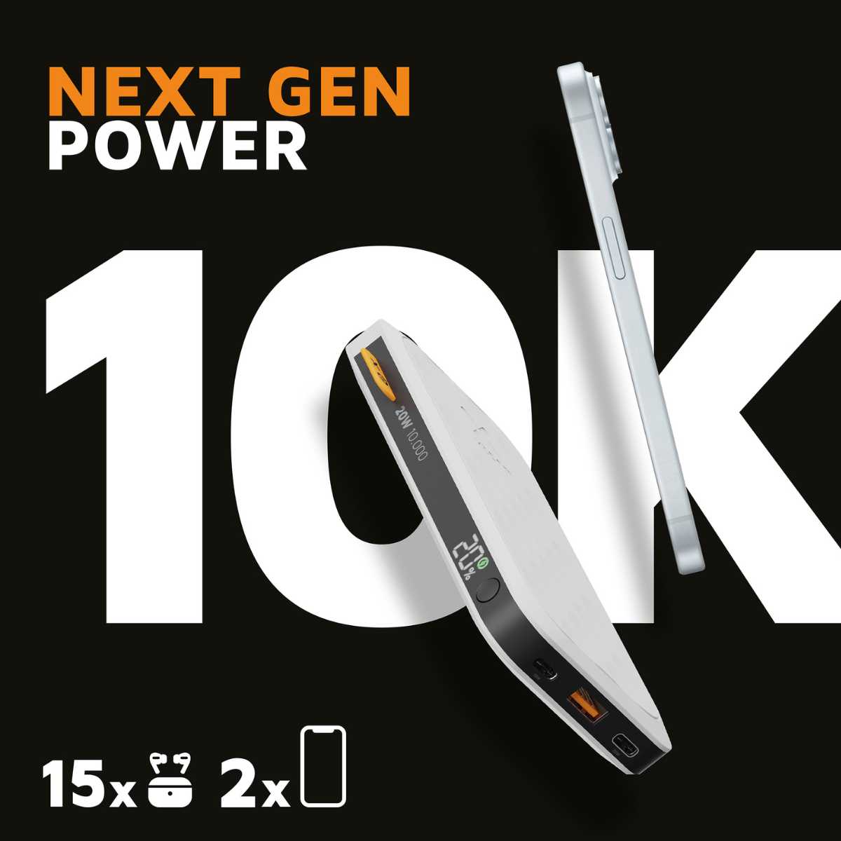 Xtorm Fuel5 Powerbank 10.000 mAh 20W - Biały Xtorm Fuel5 Powerbank 10.000 mAh 20W - Biały