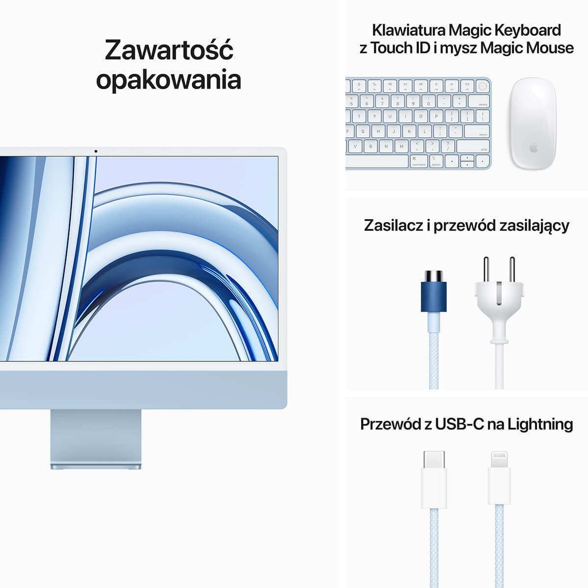 iMac 24 4,5K M3 - Informacje o produkcie iMac 24 4,5K M3 - Informacje o produkcie