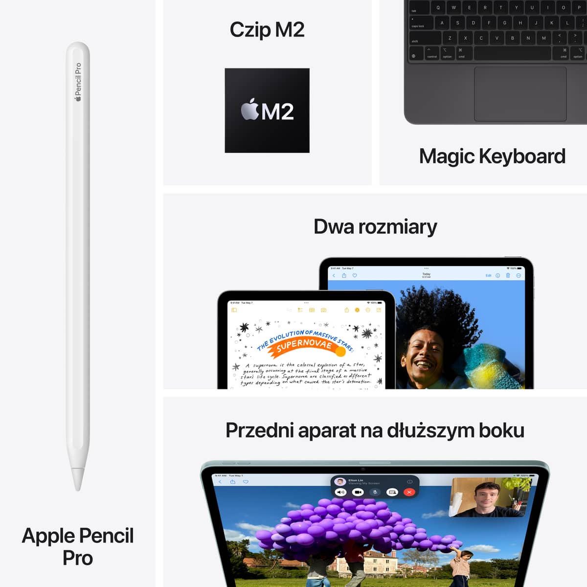 iPad Air 13 M2 - Najważniejsze cechy iPad Air 13 M2 - Najważniejsze cechy