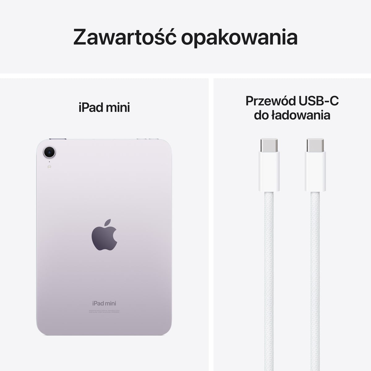 iPad mini A17 - Zawartość opakowania