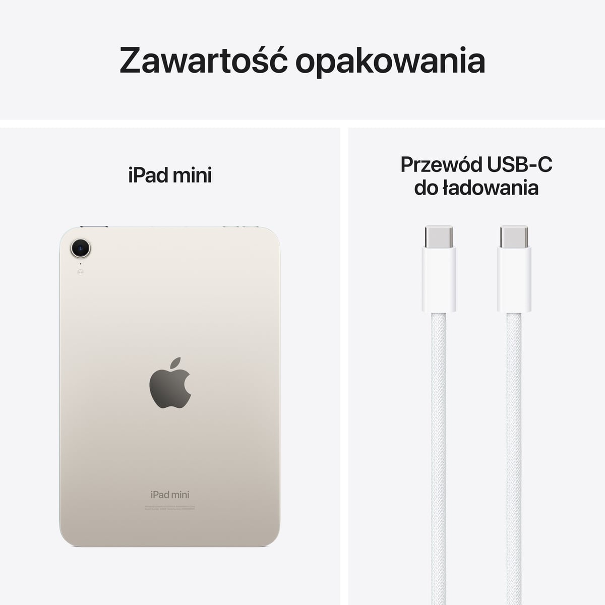 iPad mini A17 - Zawartość opakowania