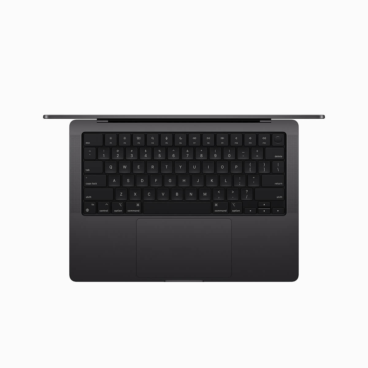 MacBook Pro 14 M4 Pro Gwiezdna czerń - układ klawiatury