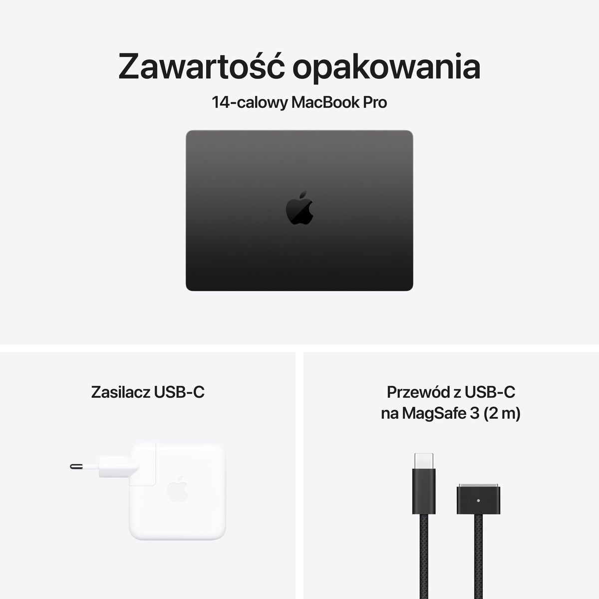 MacBook Pro 14 M3 - Gwiezdna Czerń - zestaw