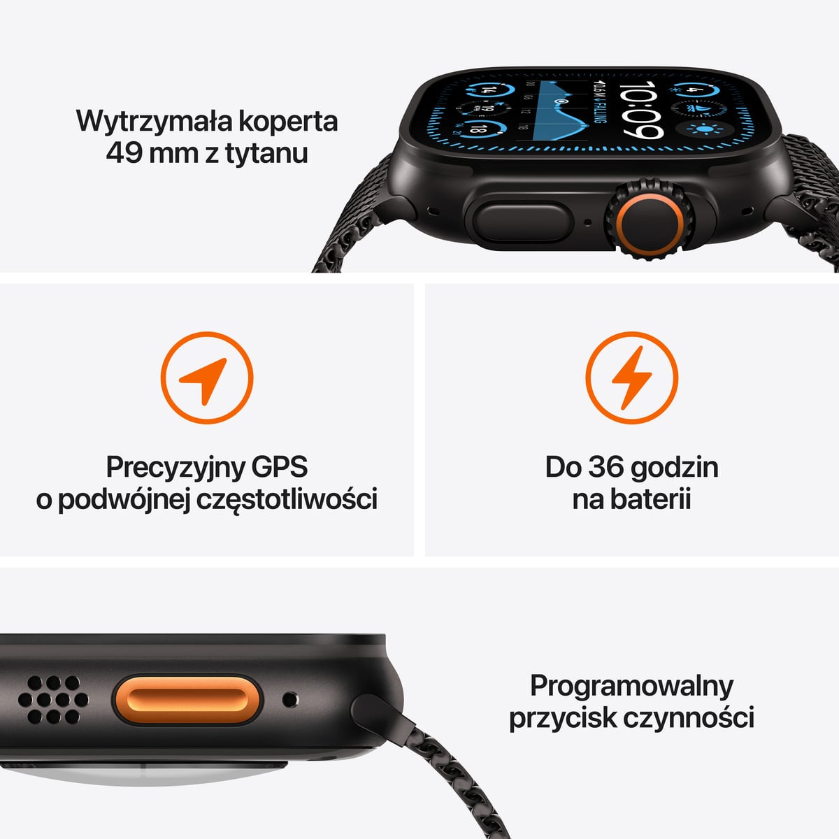 Apple Watch Ultra 2 GPS + Cellular - najważniejsze cechy